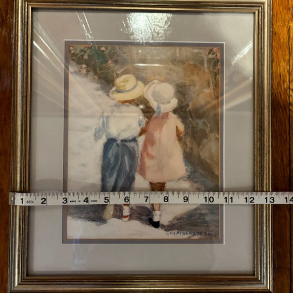 Ivan Anderson S.A.I. "Secrets" Boy & Girl Print Signed & Framed 13" x15 " - Picture 6 of 6